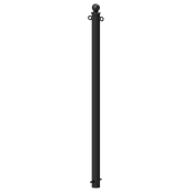 Ornamental bollard | Series 465B | � 60 mm | stationary, for casting in concretewith ground anchor, total length approx. 1400 mm | without lock | with 2 eyelets